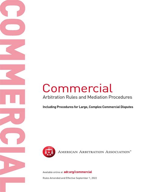 Aaa Commercial Arbitration Rules Pdfs